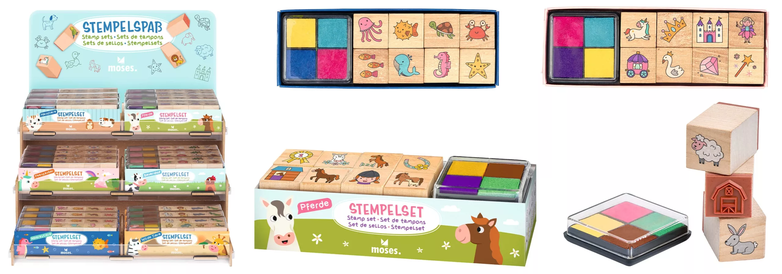 Stamp kits, designed for Moses Verlag