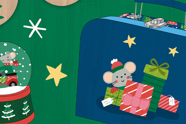 Adorable Christmas mouse artwork (for licensing)